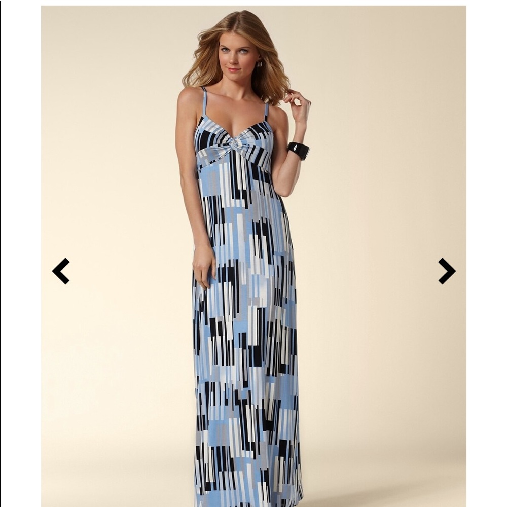 NWT Soma Addison Gravitate Maxi Dress (Blue Multi, Medium)